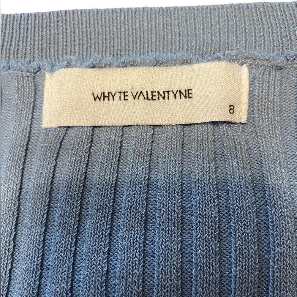 Whyte Valentyne Sweet Kitten Ribbed Blue Dress - Picture 6 of 9